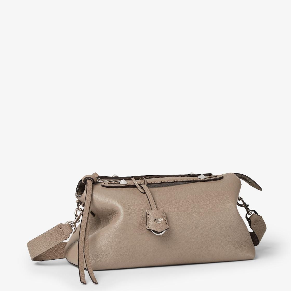 By The Way Selleria LargeDove gray Selleria bag with 200 hand-sewn topstitches Product Image