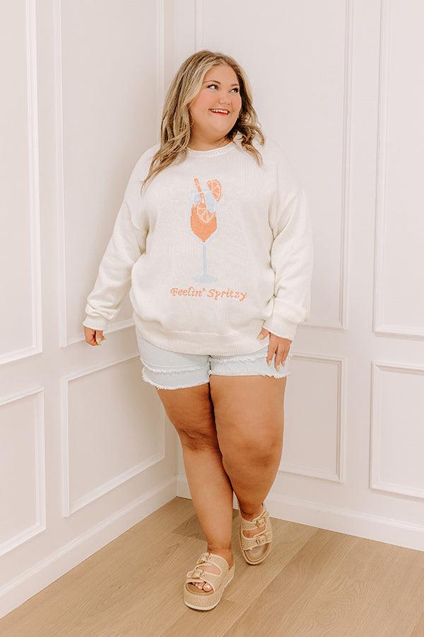 Feelin' Spritzy Knit Sweater Curves Product Image