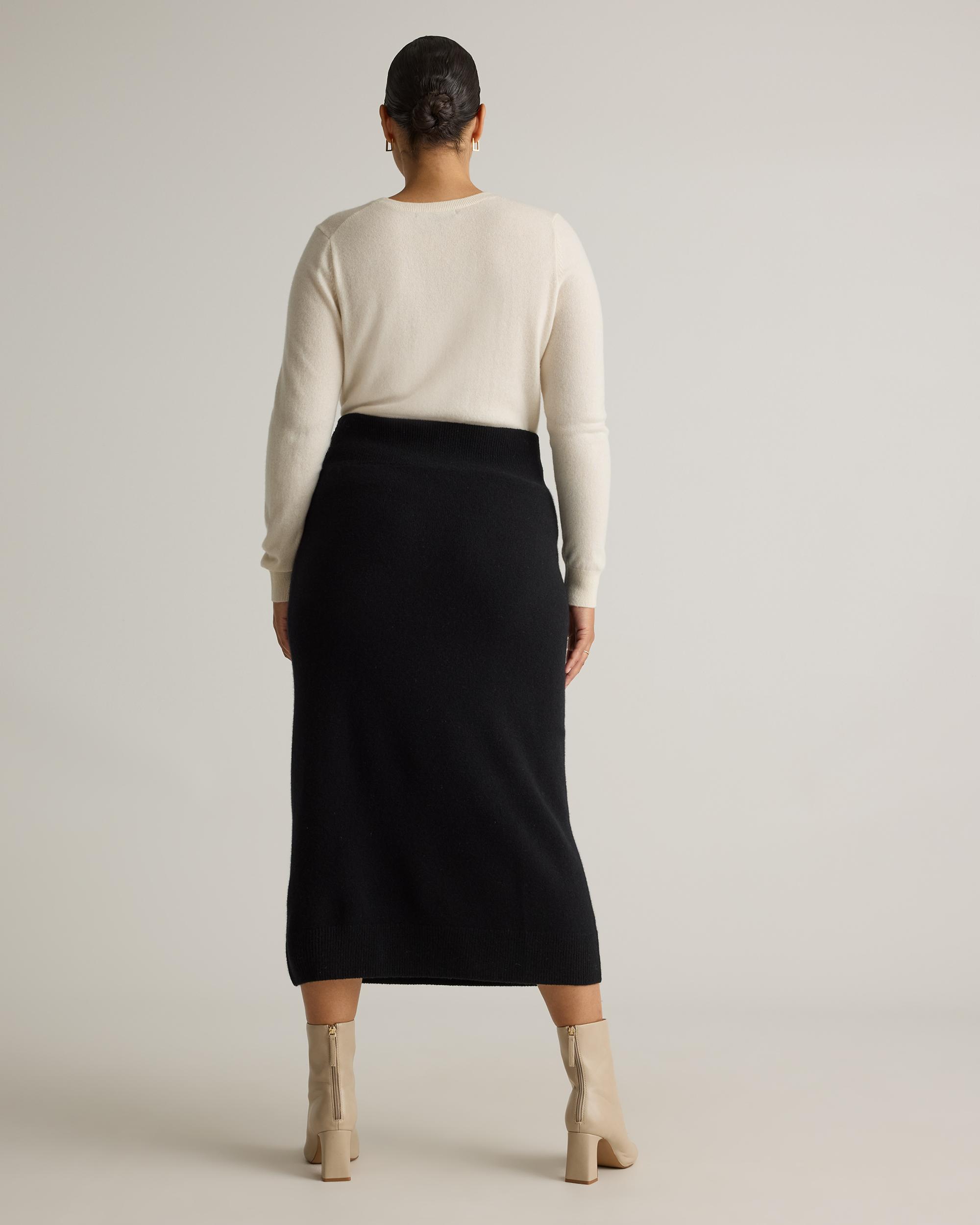 Quince | Women's Mongolian Cashmere Fitted Midi Skirt Product Image