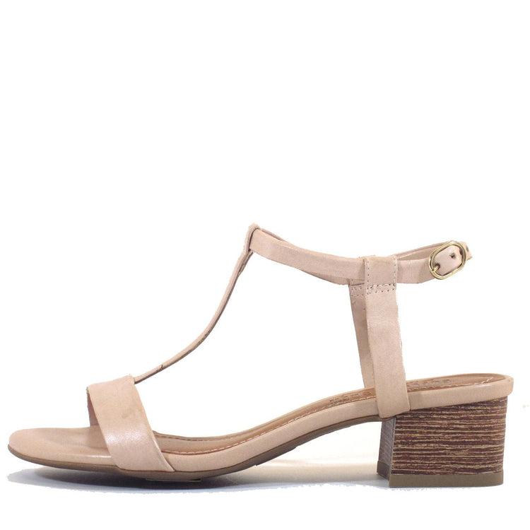 Terri T-Strap Suede Sandals Product Image