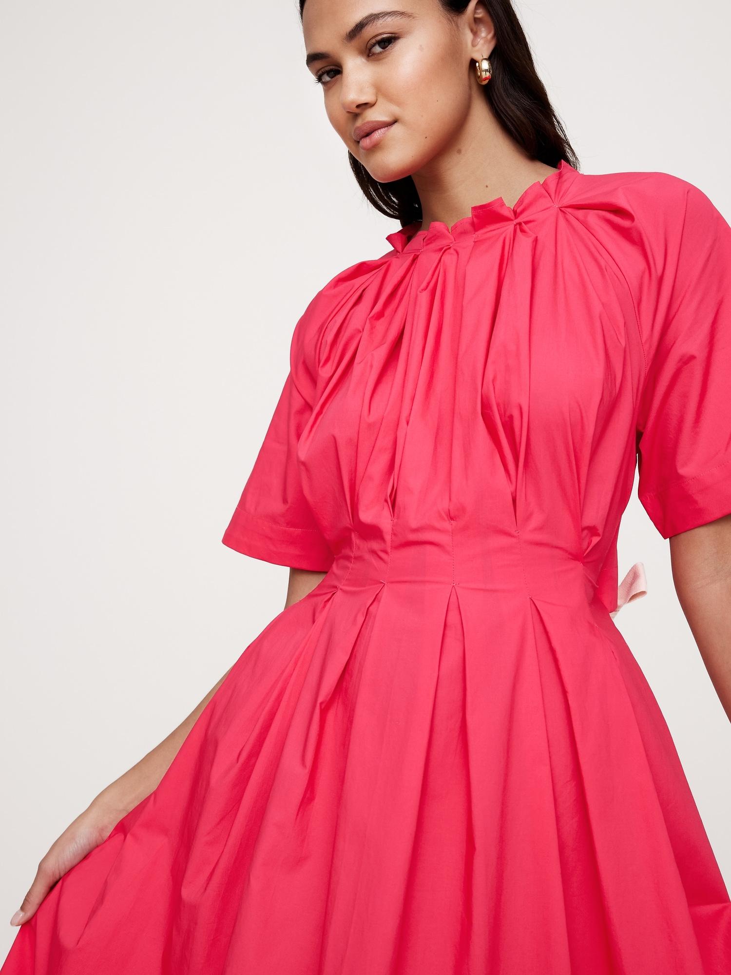 Poplin Open-Back Maxi Dress Product Image