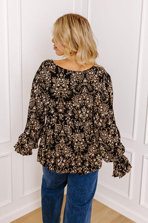 Enjoy The Daylight Babydoll Top In Black Curves Product Image