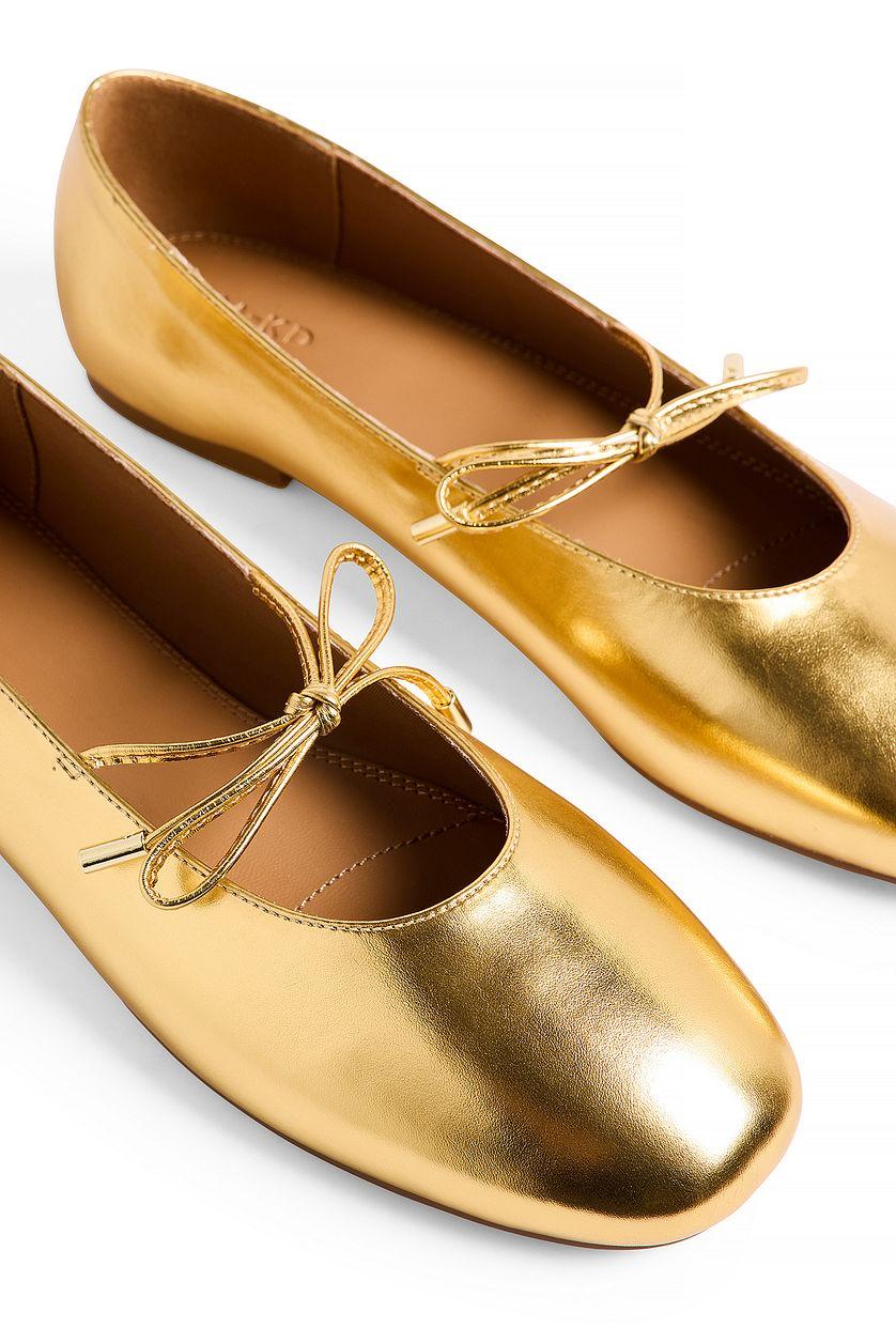 Rounded Toe Strap Ballerinas Product Image