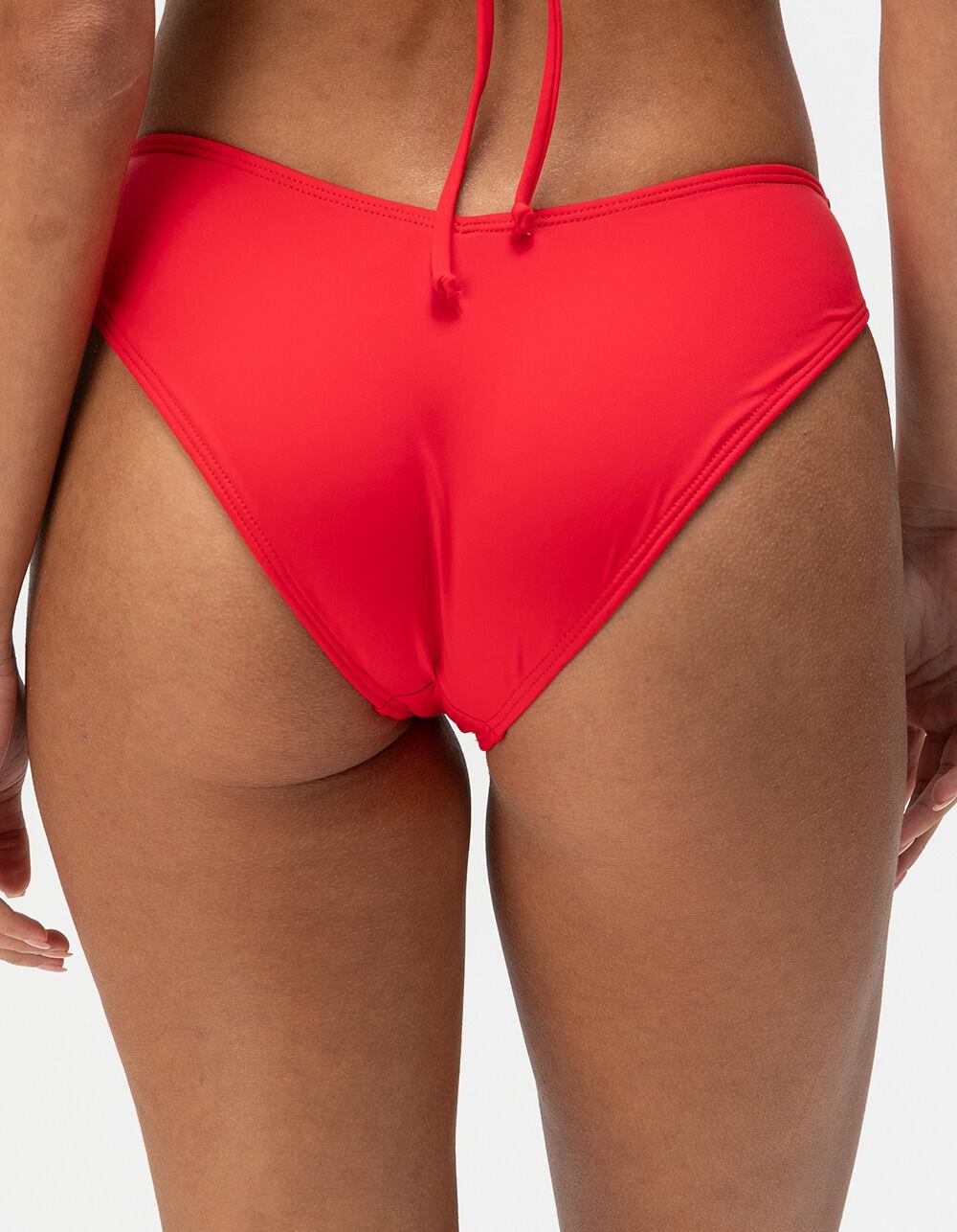 FULL TILT V-Leg Moderate Bikini Bottoms - RED Product Image