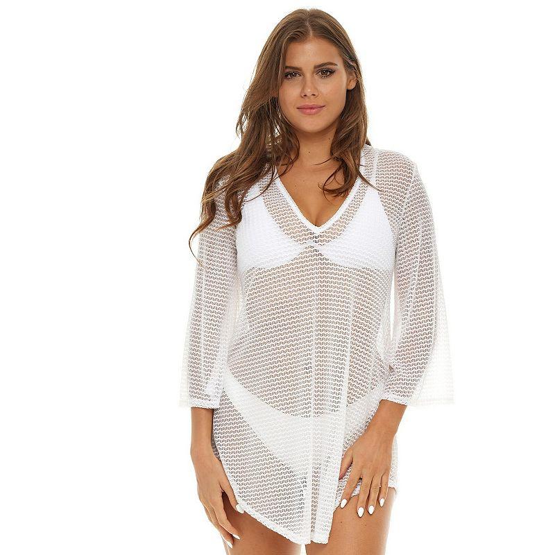 Women's Jordan Taylor Bell-Sleeve Swim Cover-Up Tunic,  Product Image