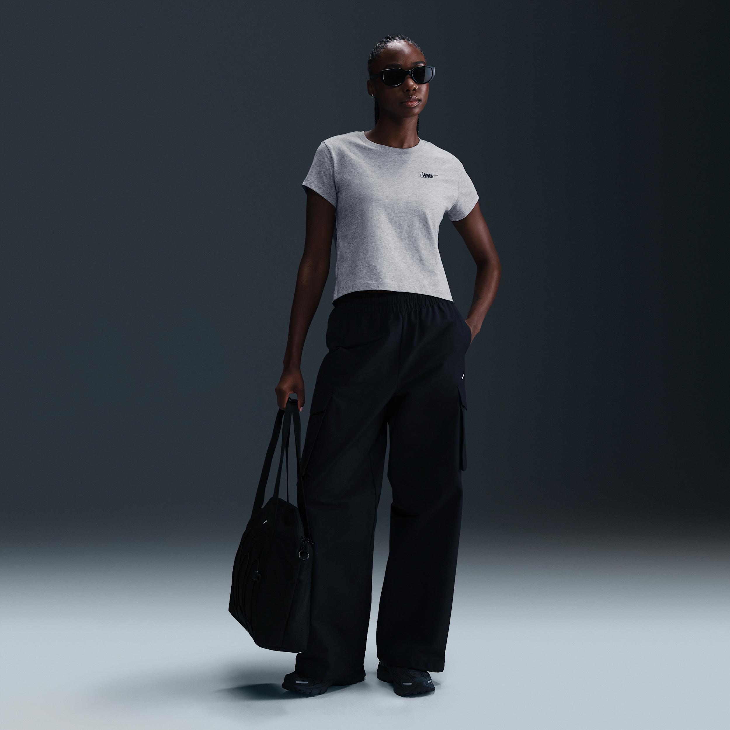 Womens Nike Sportswear Club Short-Sleeve Cropped Graphic T-Shirt | HF9456-063 Product Image