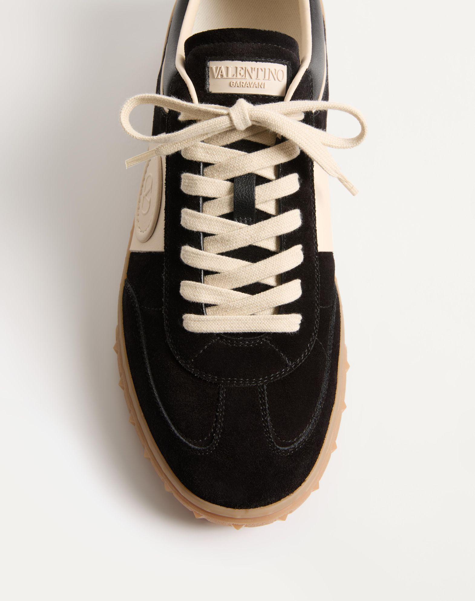 Upvillage Low Top Sneaker In Split Leather And Calfskin Nappa Leather Product Image