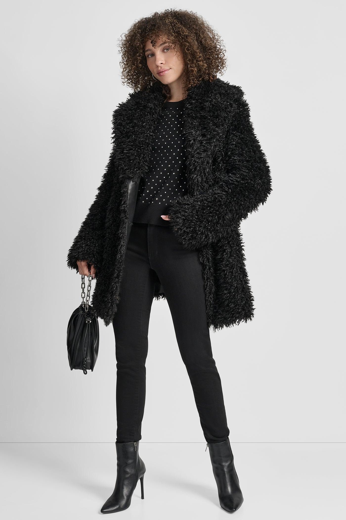 FAUX TEDDY FUR JACKET Product Image