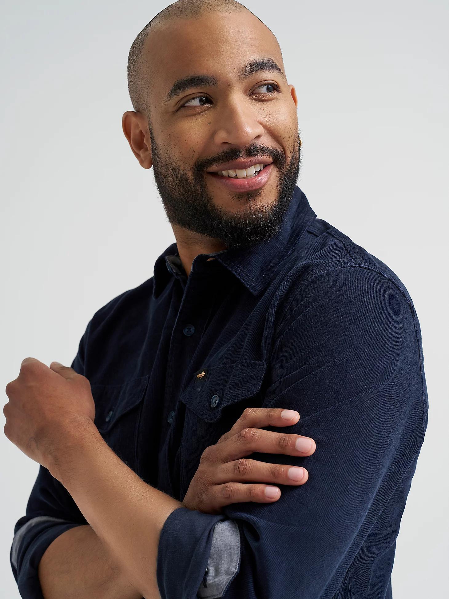 Men's Corduroy Shirt in Dark Sapphire Product Image