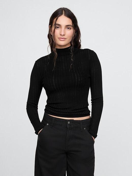 Gap x Cult Gaia Sheer Mockneck Top Female Product Image