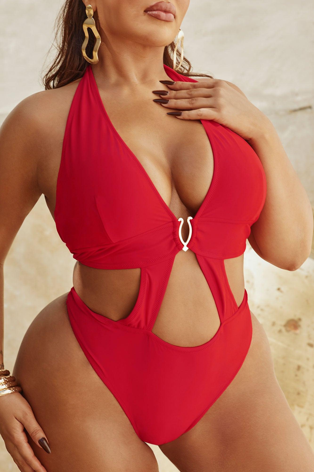 Endless Beaches One Piece Swimsuit - Red Product Image