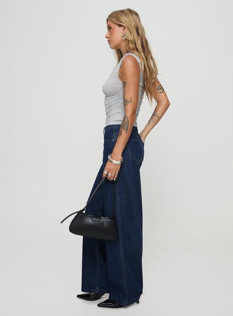 Maryanne Mid Rise Straight Leg Jeans Dark Wash Product Image