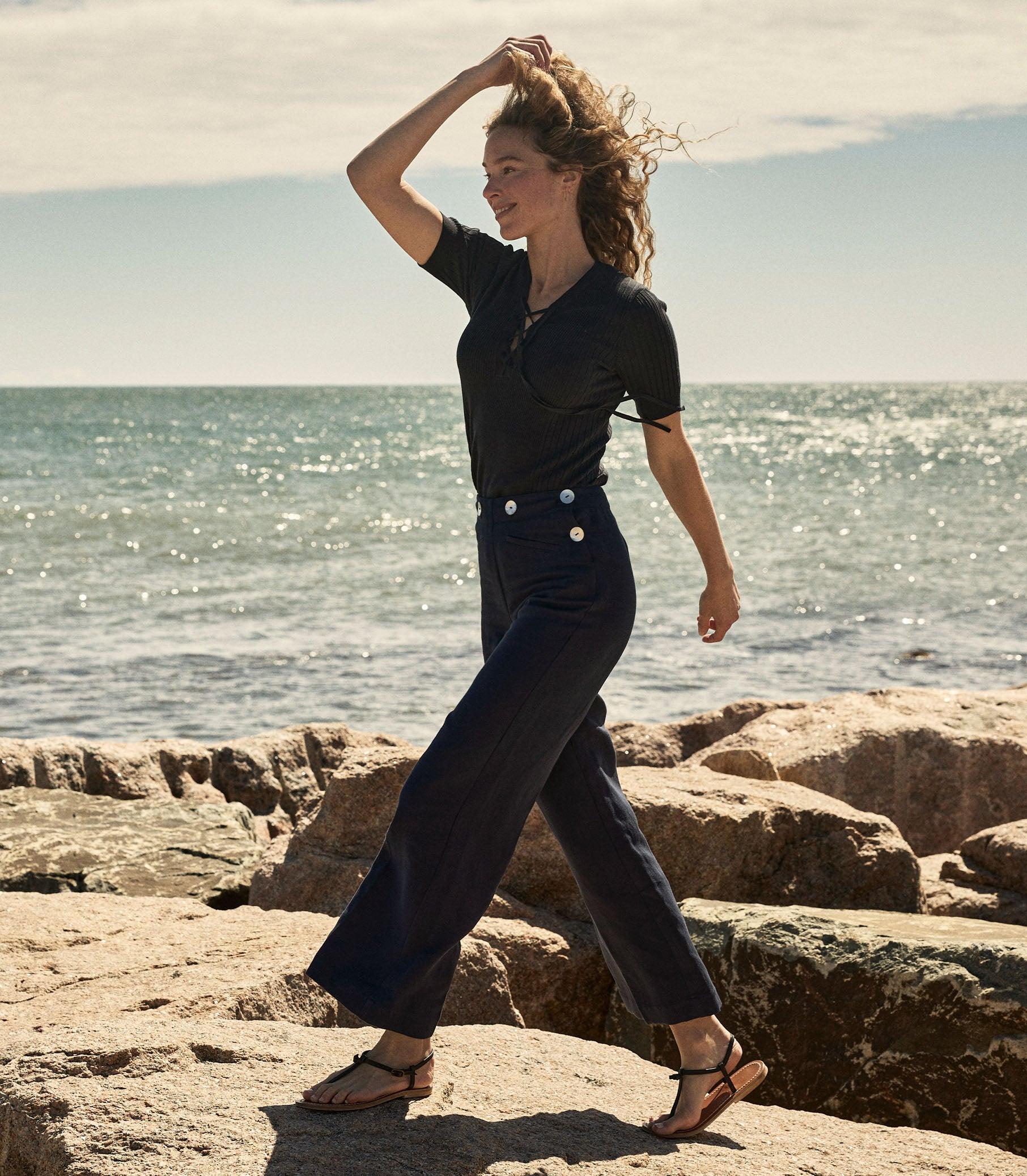 GLENNE PANT -- NAVY Product Image