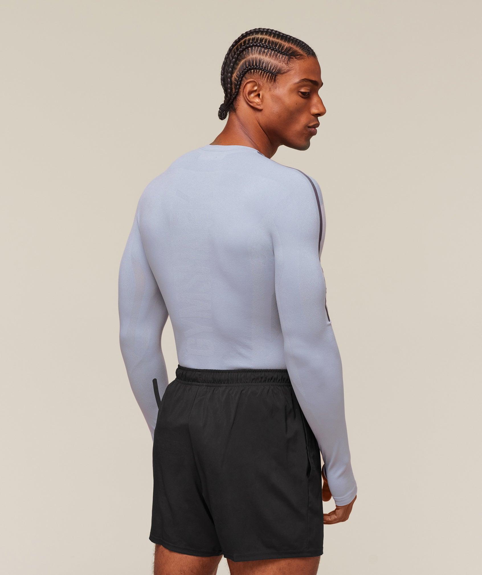 Gymshark everywear Warp Knit LS T-Shirt - Pale Blue Male Product Image