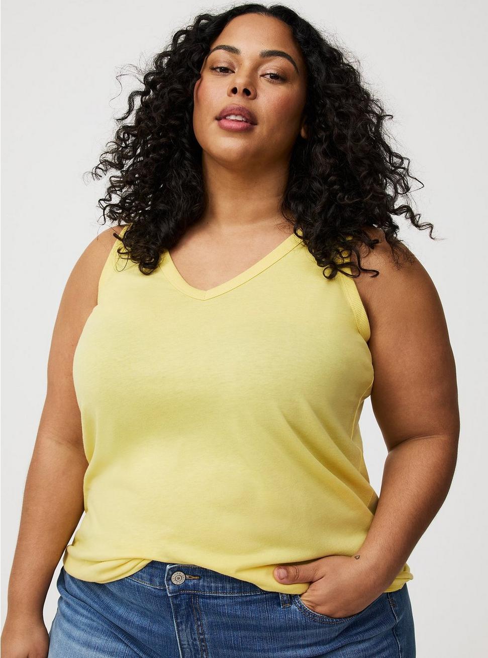 Girlfriend Signature Jersey V-Neck Tank Product Image