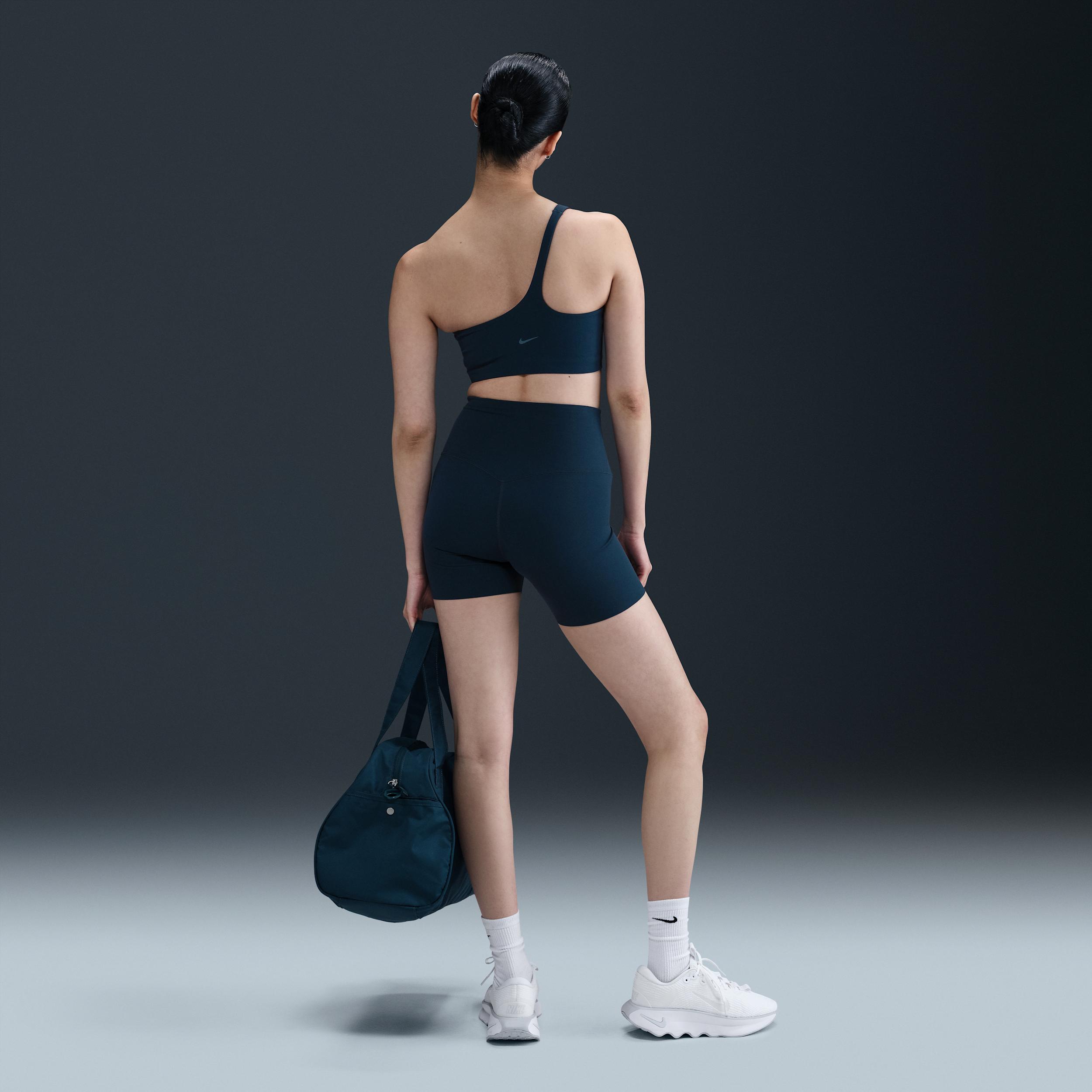 Nike Womens Zenvy Asymmetrical Light-Support Padded Sports Bra | HQ9182-440 Product Image