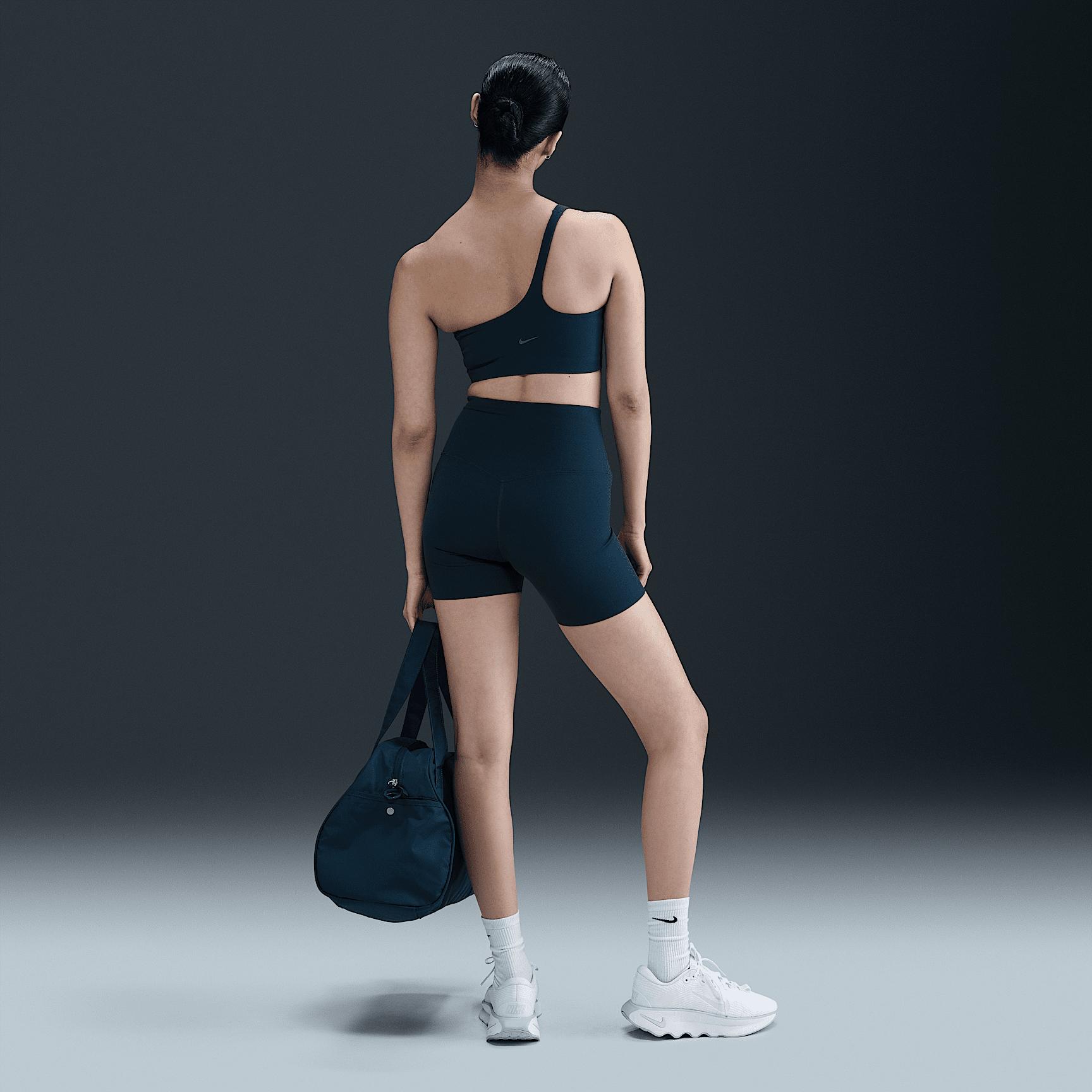 Nike Womens Zenvy Asymmetrical Light-Support Padded Sports Bra | HQ9182-440 Product Image