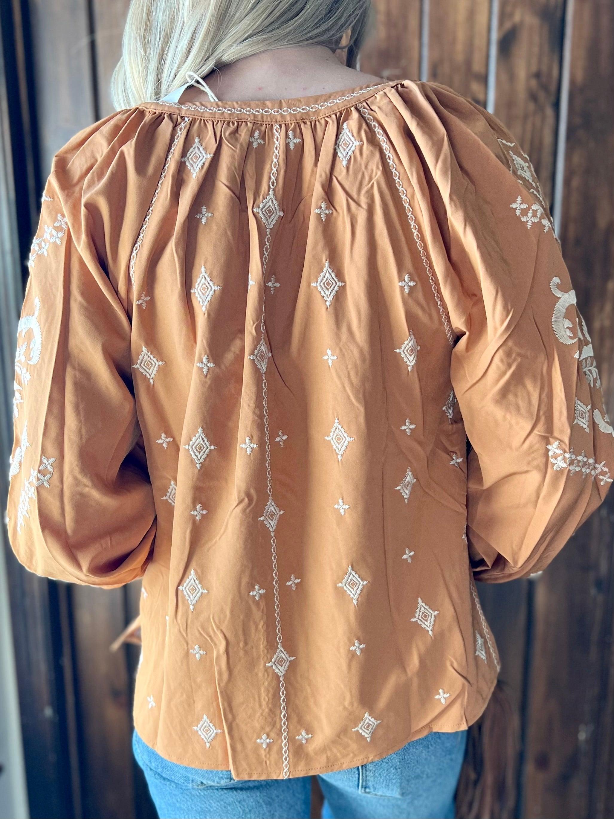 Embroidered Sunrise Top* Product Image