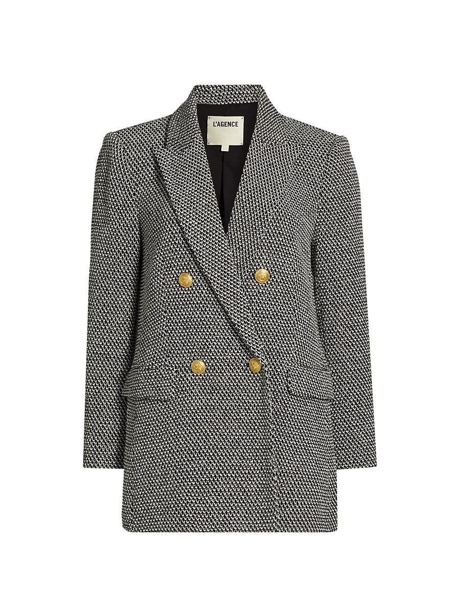Womens Riva Tweed Double-Breasted Blazer Product Image