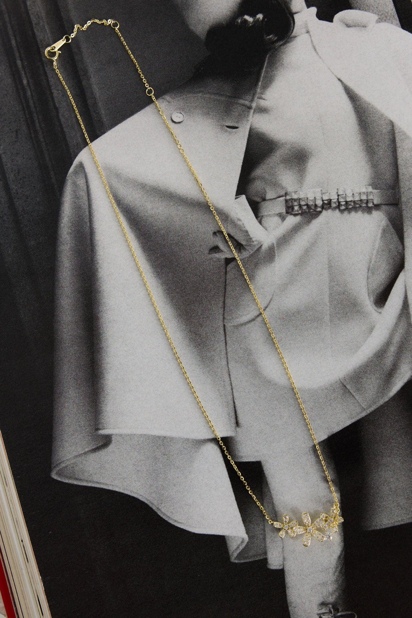 18k Gold Plated Golden Daisy Necklace Gold Product Image