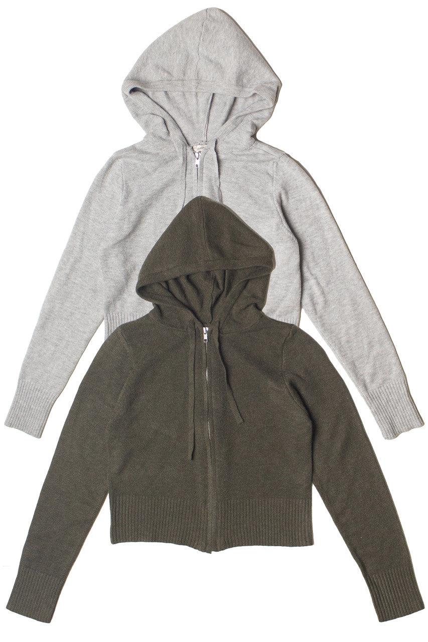 Soft Knit Zip Up Hoodie Product Image