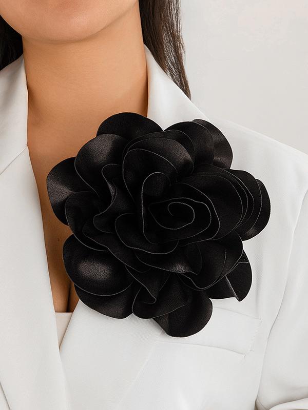 Flower Shape Solid Color Brooch Accessories Product Image