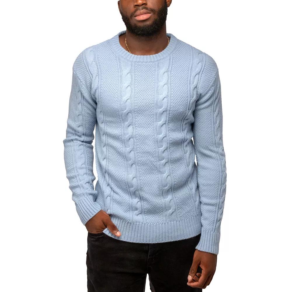 Men's Xray Regular-Fit Cable-Knit Sweater, Size: 3XL, Purple Hint Product Image