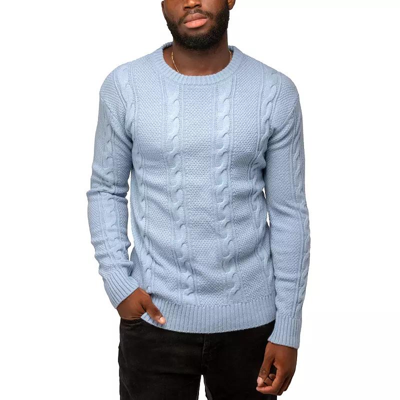 Men's Xray Regular-Fit Cable-Knit Sweater, Size: 3XL, Purple Hint Product Image