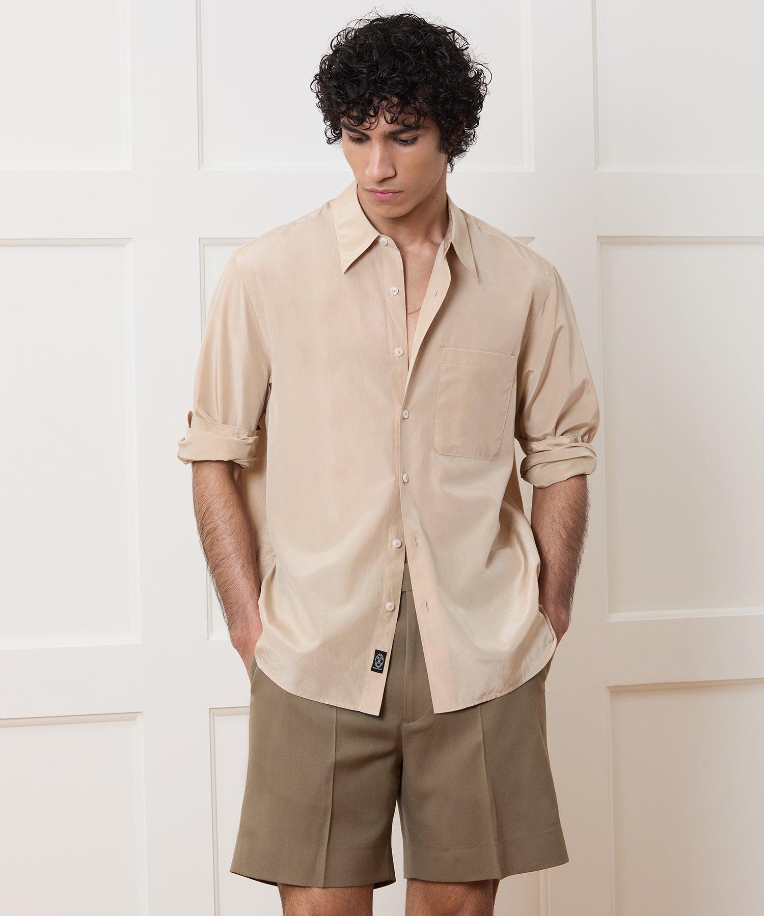 Cotton-Silk Big Shirt Product Image