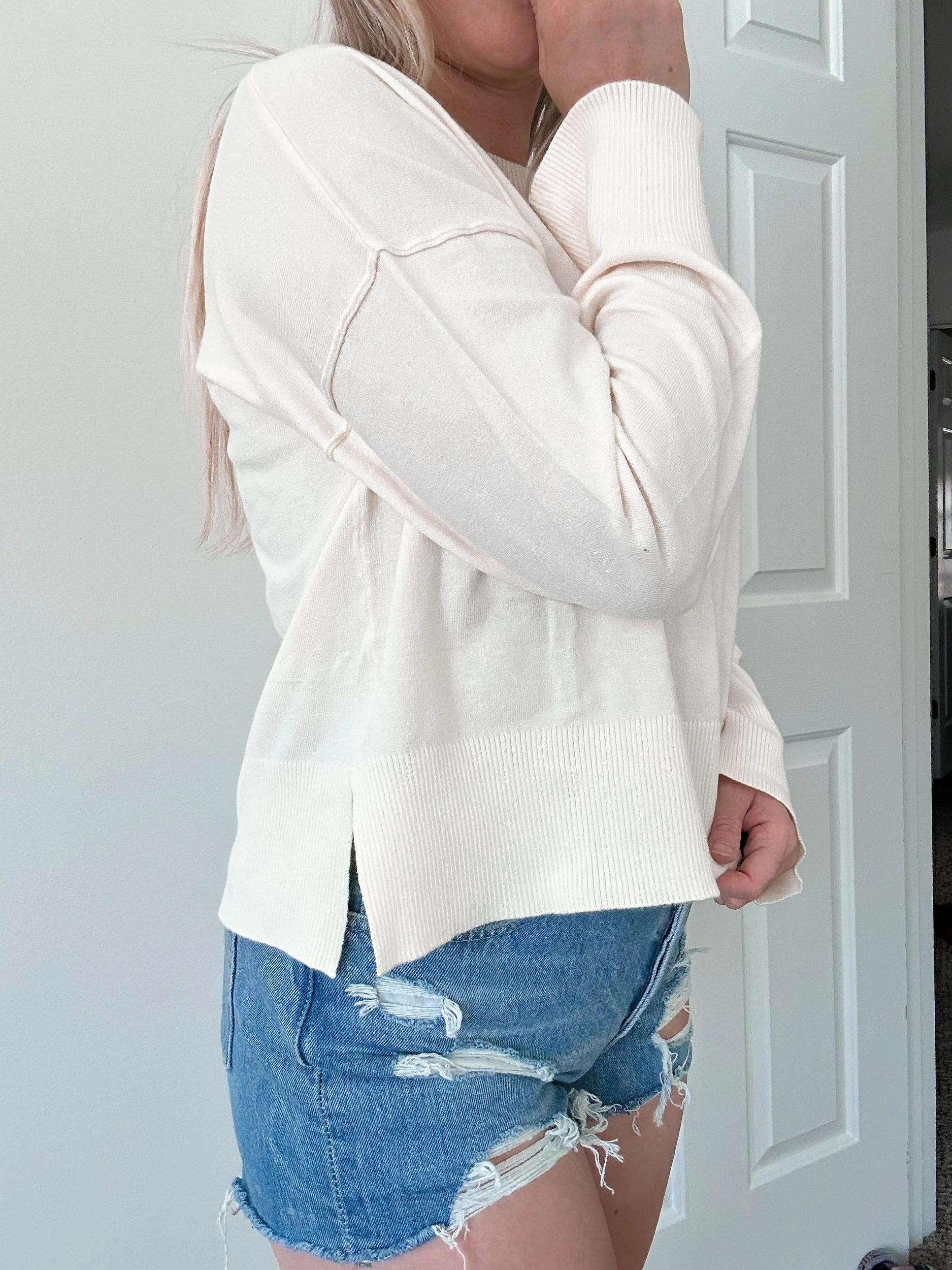 Ivory Buttery Soft Sweater Product Image