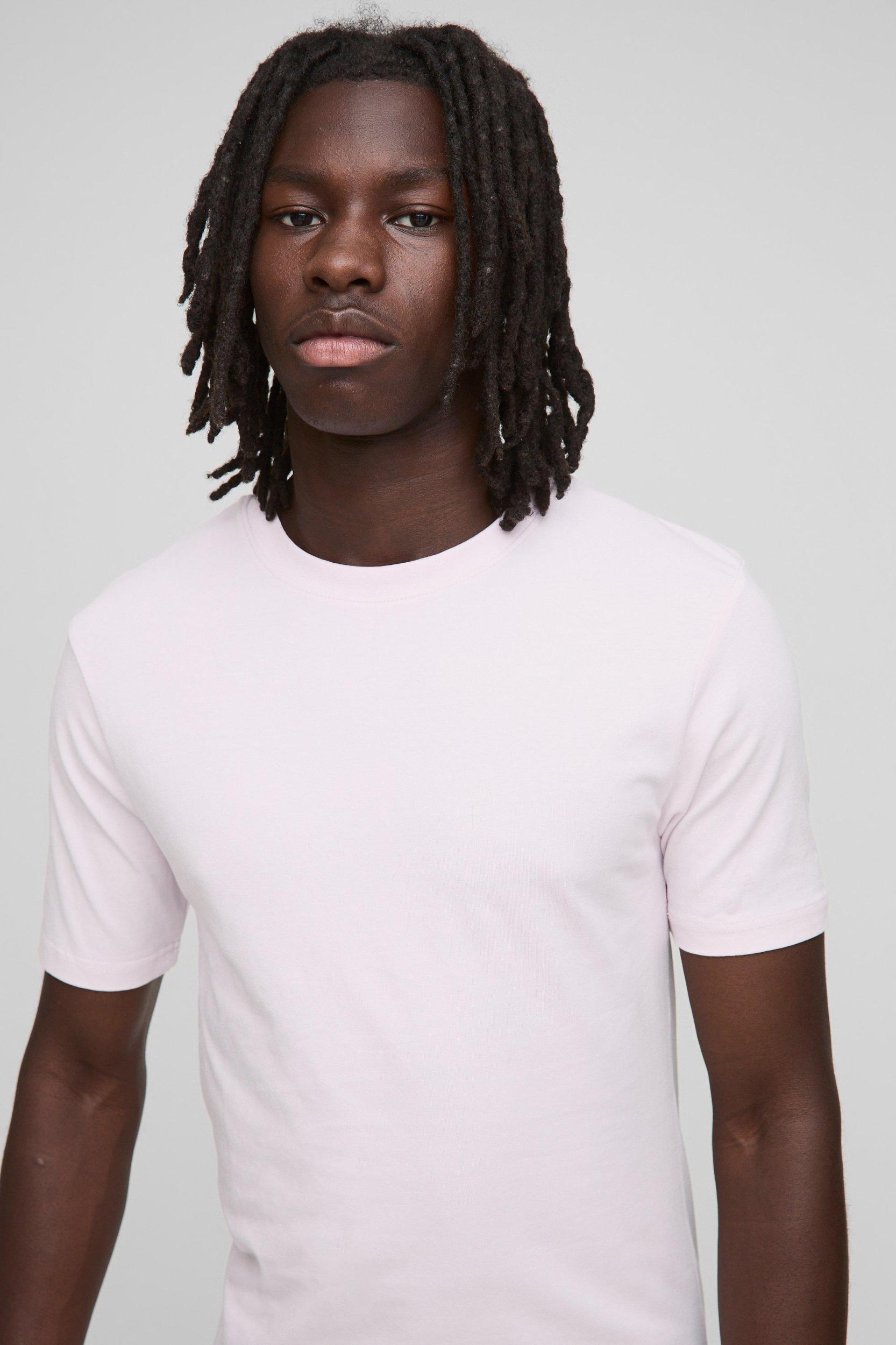 Basic Muscle Fit Crew Neck T-Shirt | boohooMAN USA Product Image