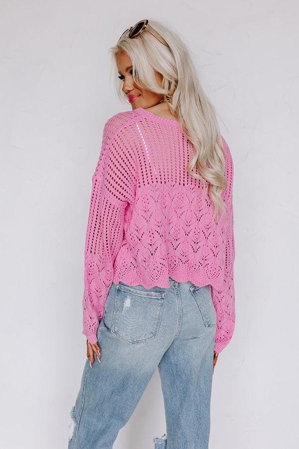 Good Weather Knit Top In Pink Product Image