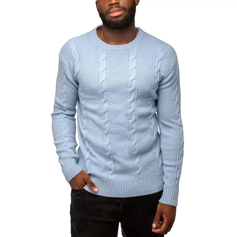 Men's Xray Regular-Fit Cable-Knit Sweater, Size: 3XL, Purple Hint Product Image