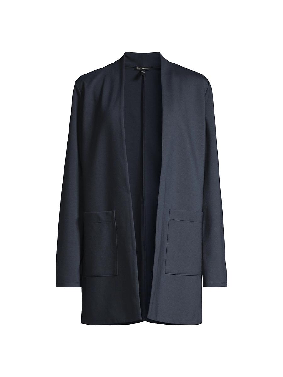 Womens Stretch-Jersey Open-Front Jacket Product Image