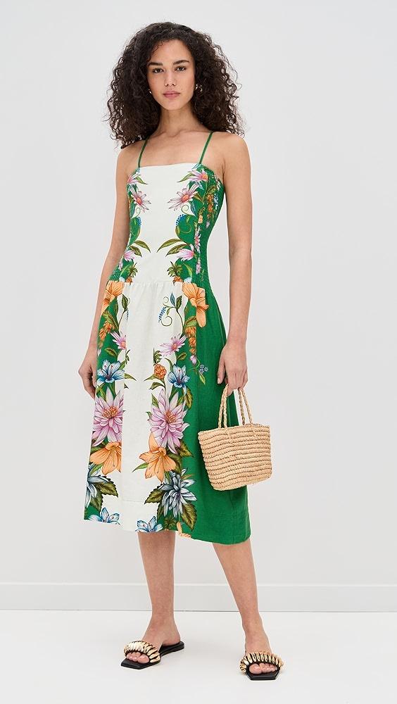 FARM Rio Sweet Bloom Dreamscape Off-White Midi Dress | Shopbop Product Image