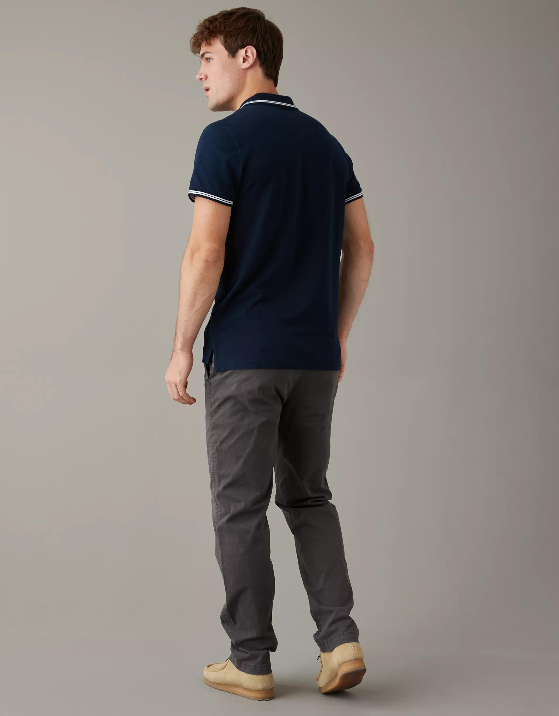 AE Flex Athletic Straight Lived-In Khaki Pant Product Image