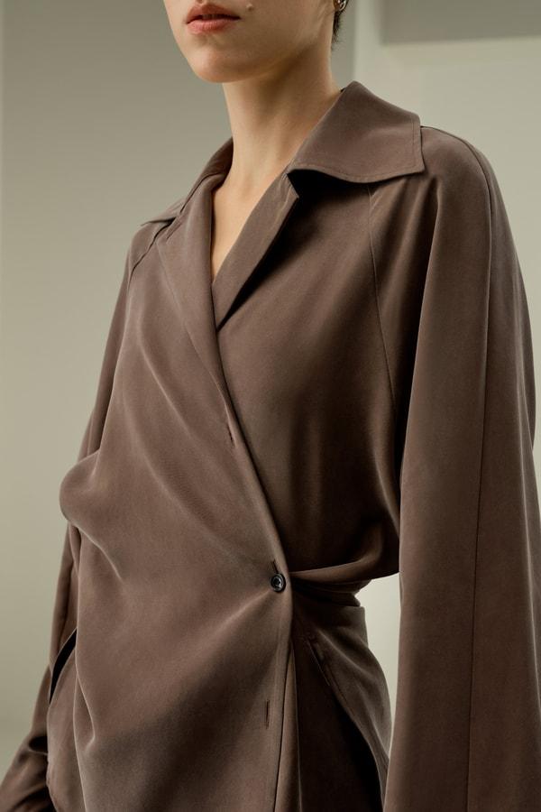 Multipositional Silk Shirt Product Image