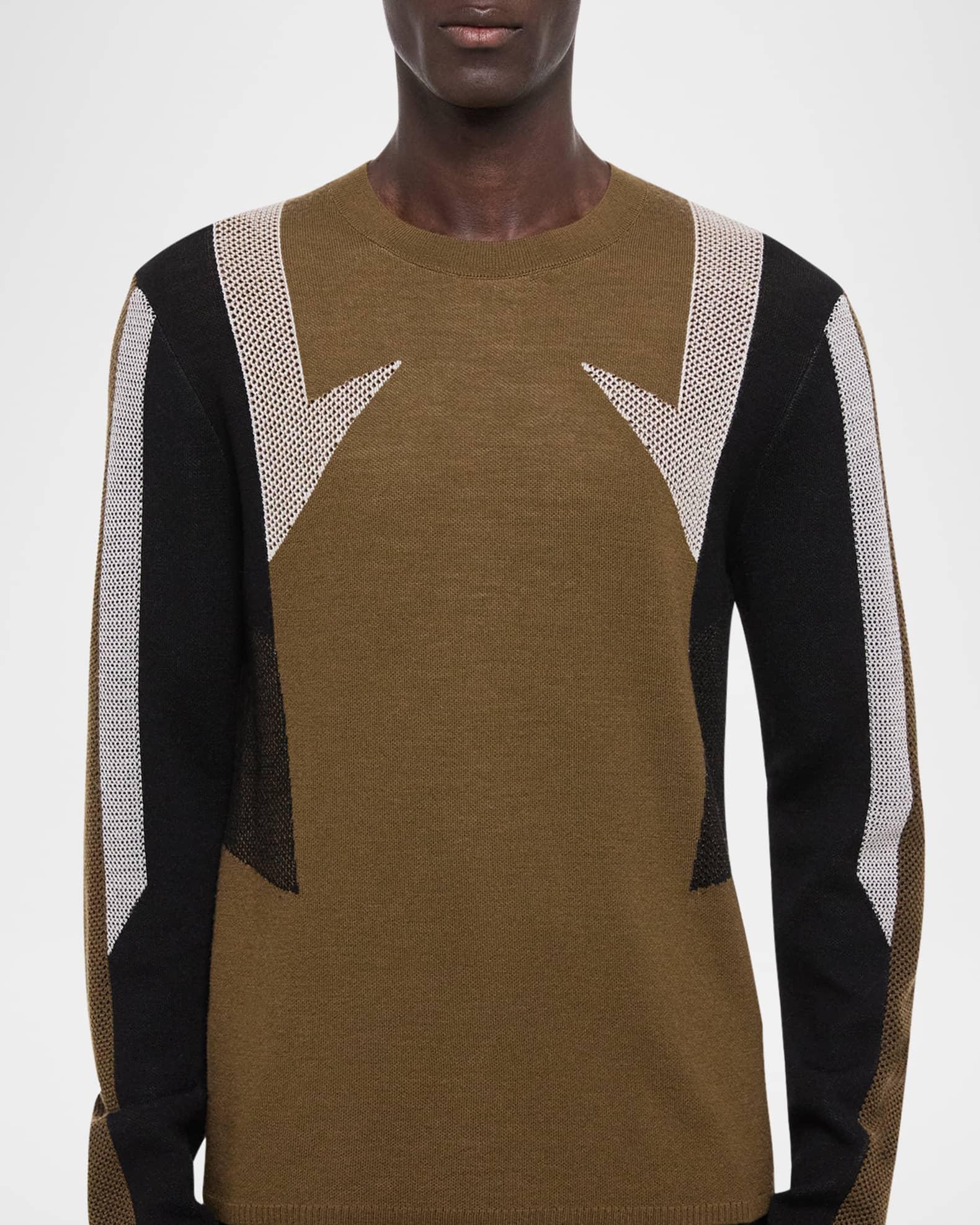 Men's Wool Mesh Paneled Sweater Product Image