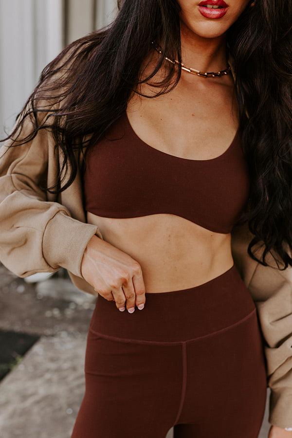 Sporty Spice Butter Soft Contour Bra In Chocolate Product Image