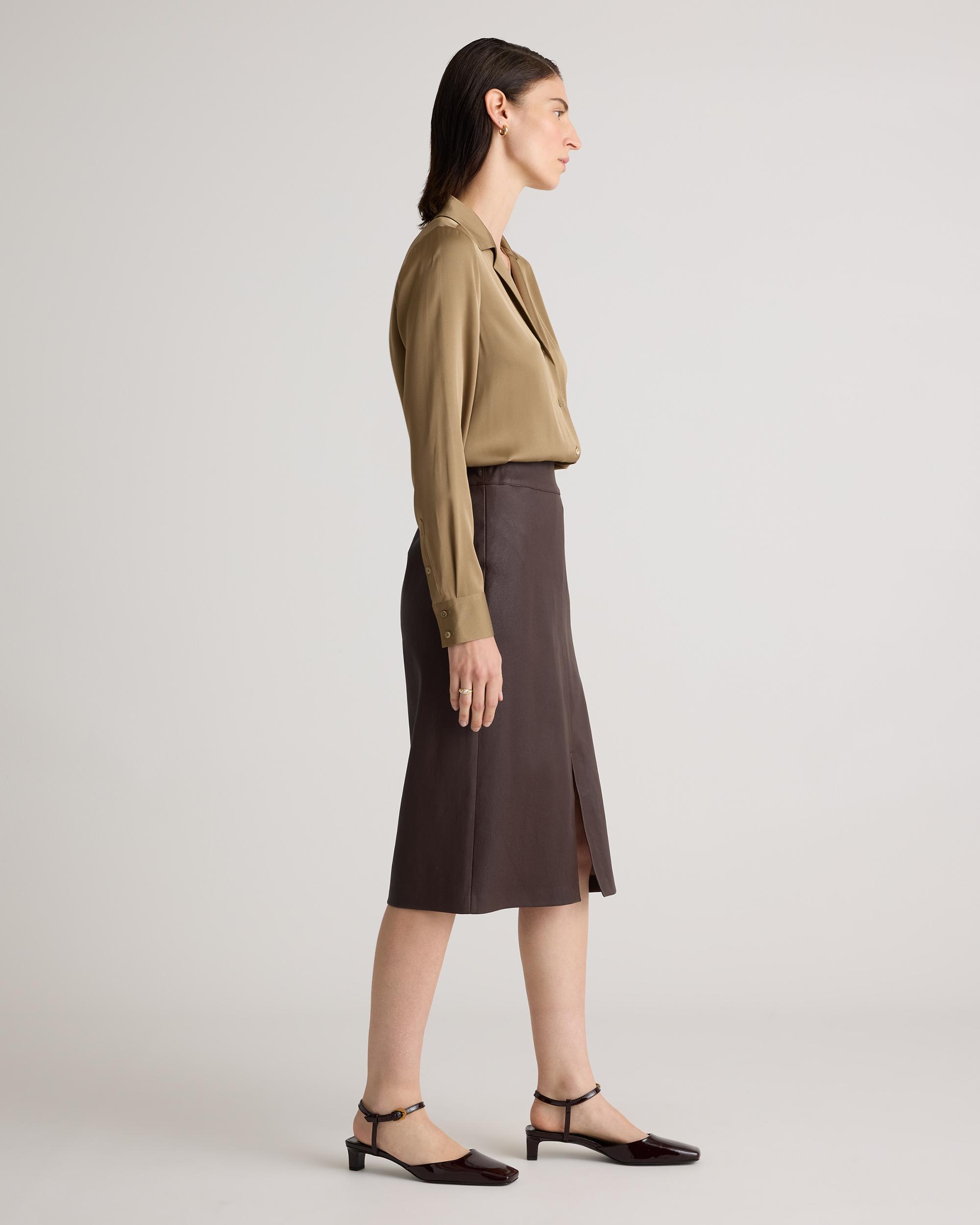 Quince | Women's Washable Stretch Silk Notch Collar Blouse Size XS Product Image