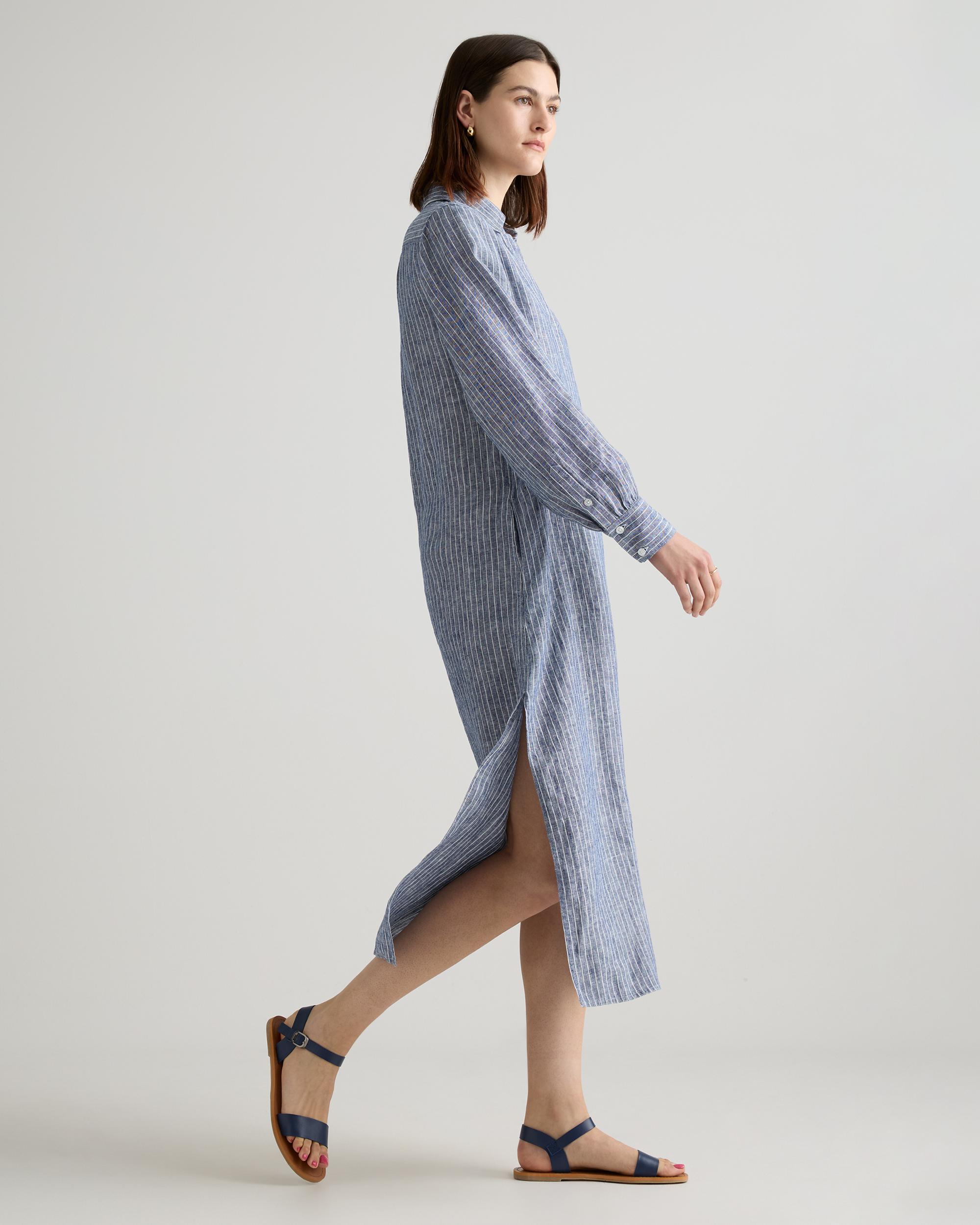 Quince | Women's 100% European Linen Popover Maxi Dress Product Image