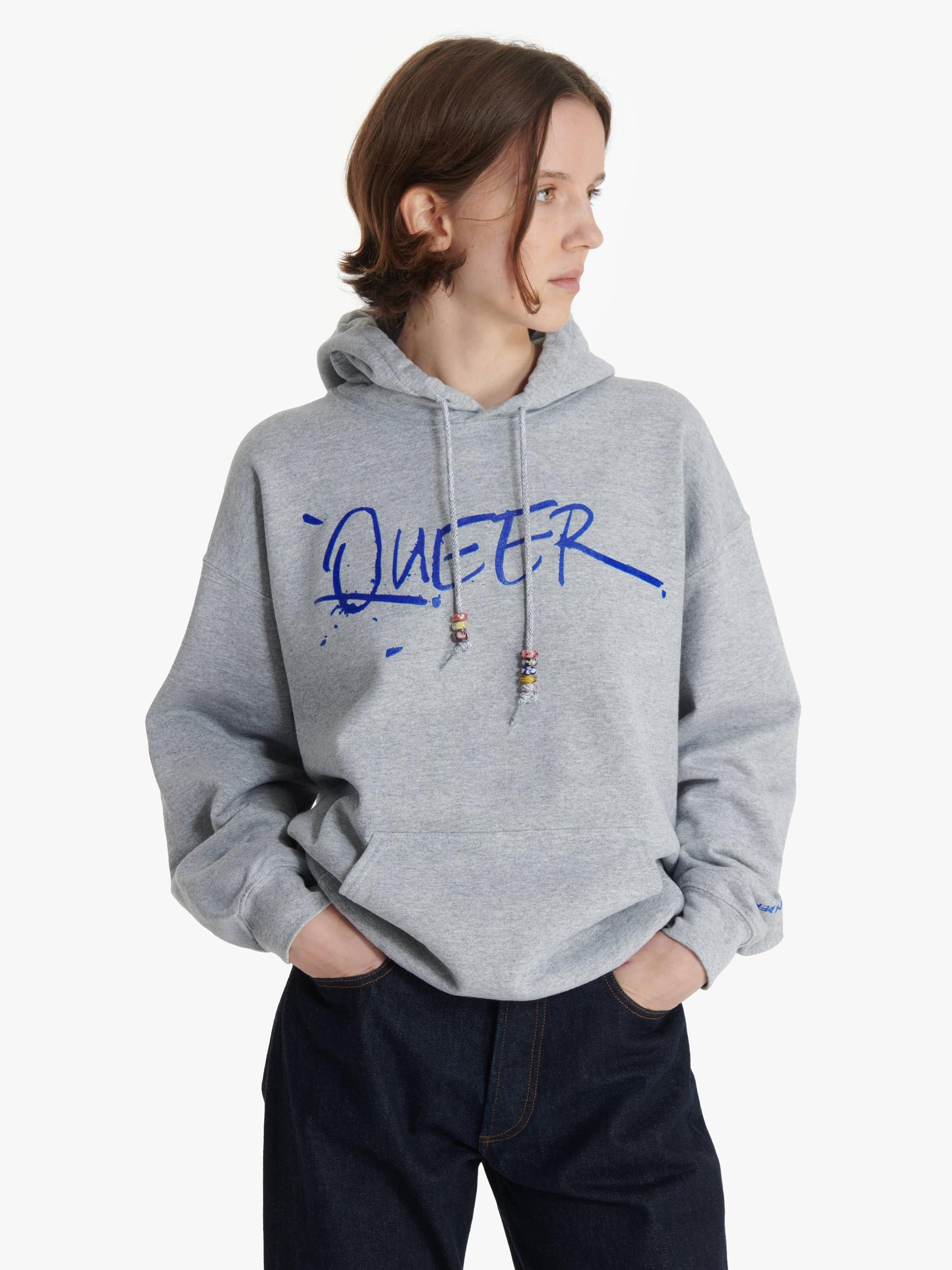 JW ANDERSON X QUEER HOODIE WITH TEXT PRINT Product Image