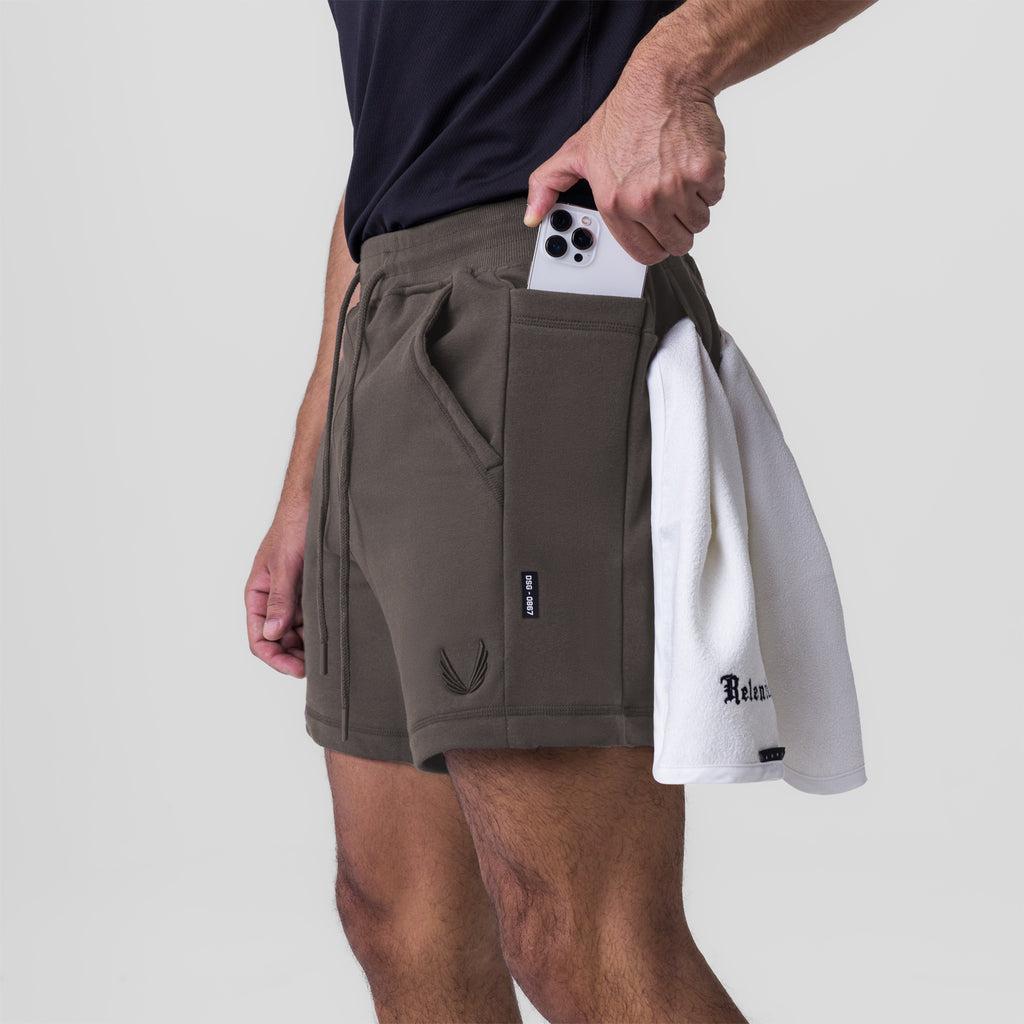 0867. Tech-Terry™ Sidelock Sweat Short - Deep Taupe Male Product Image