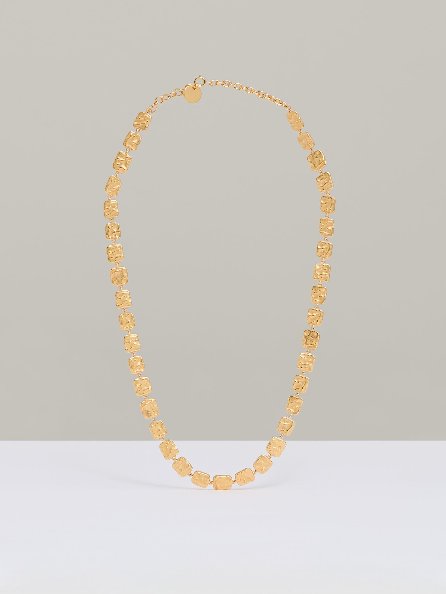 Molten Square Necklace in Gold Tone Product Image