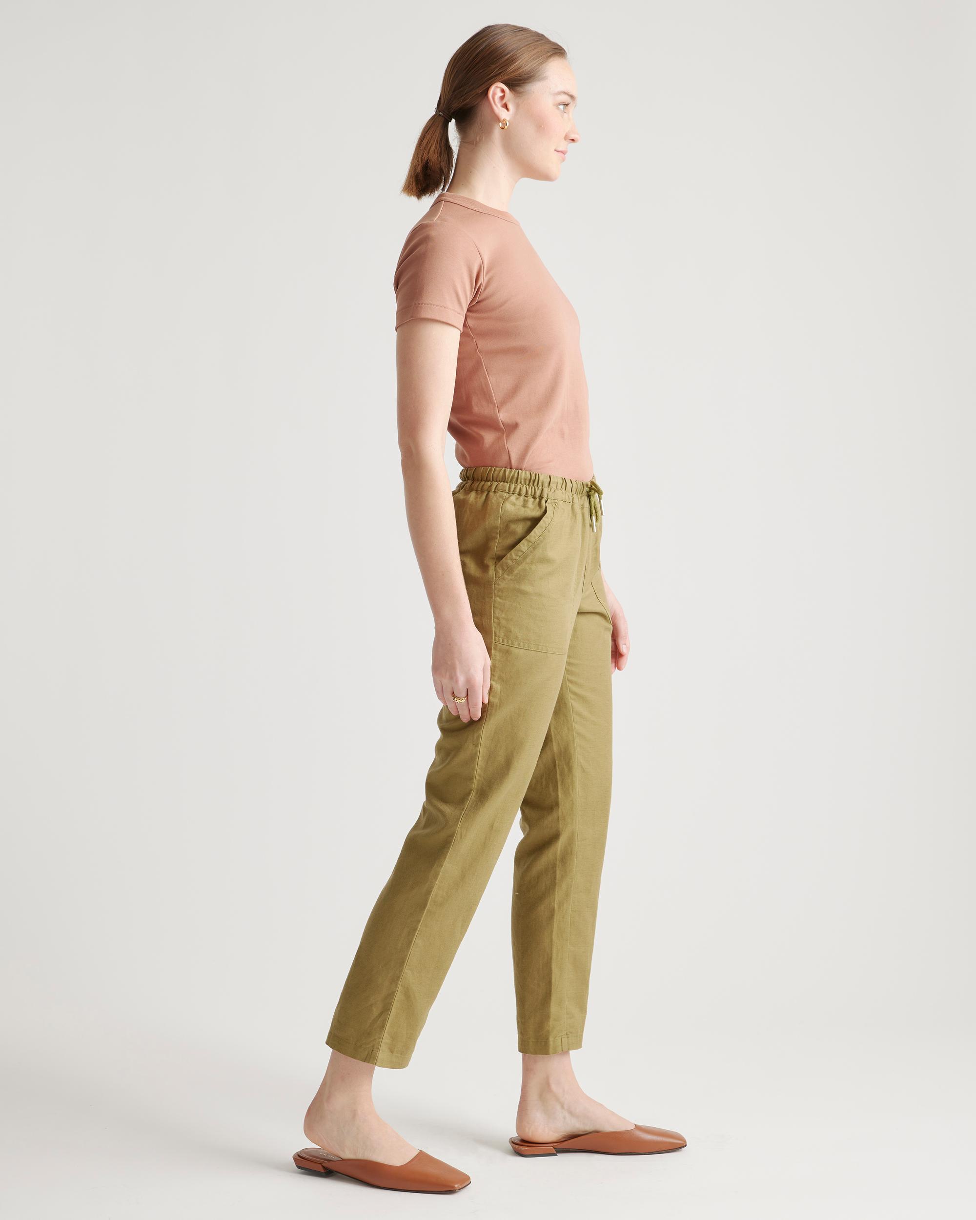 Quince | Women's Cotton Linen Twill Straight Leg Pants Organic Cotton Product Image