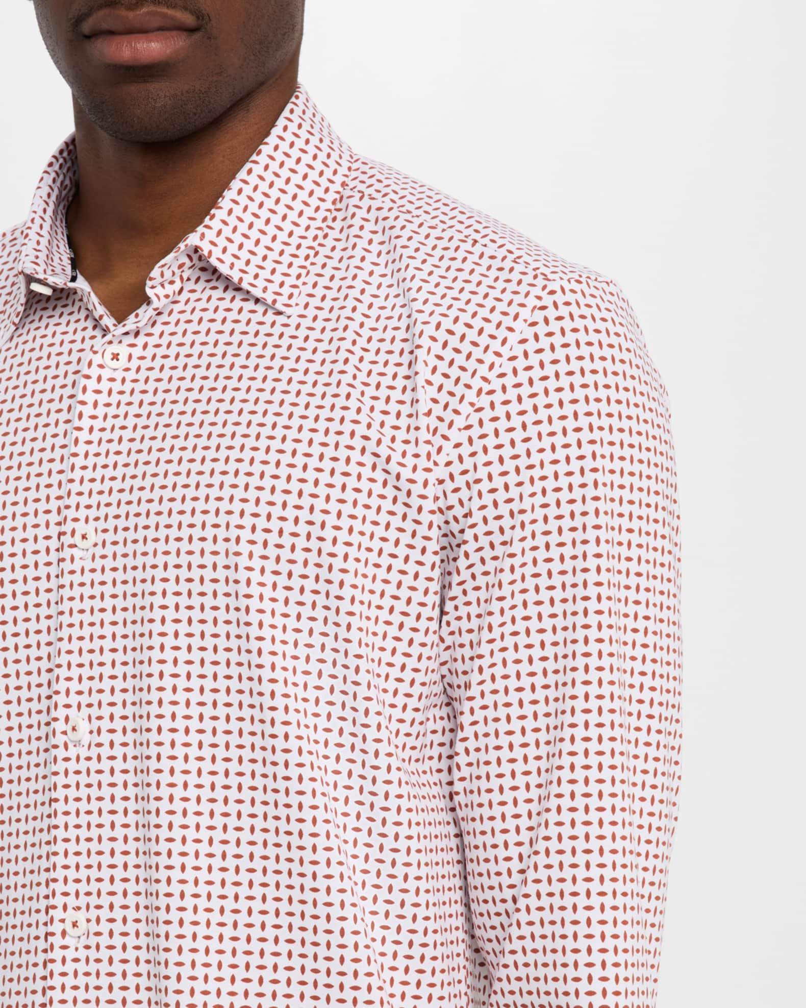 Men's Roan Geo-Print Cotton Stretch Sport Shirt Product Image