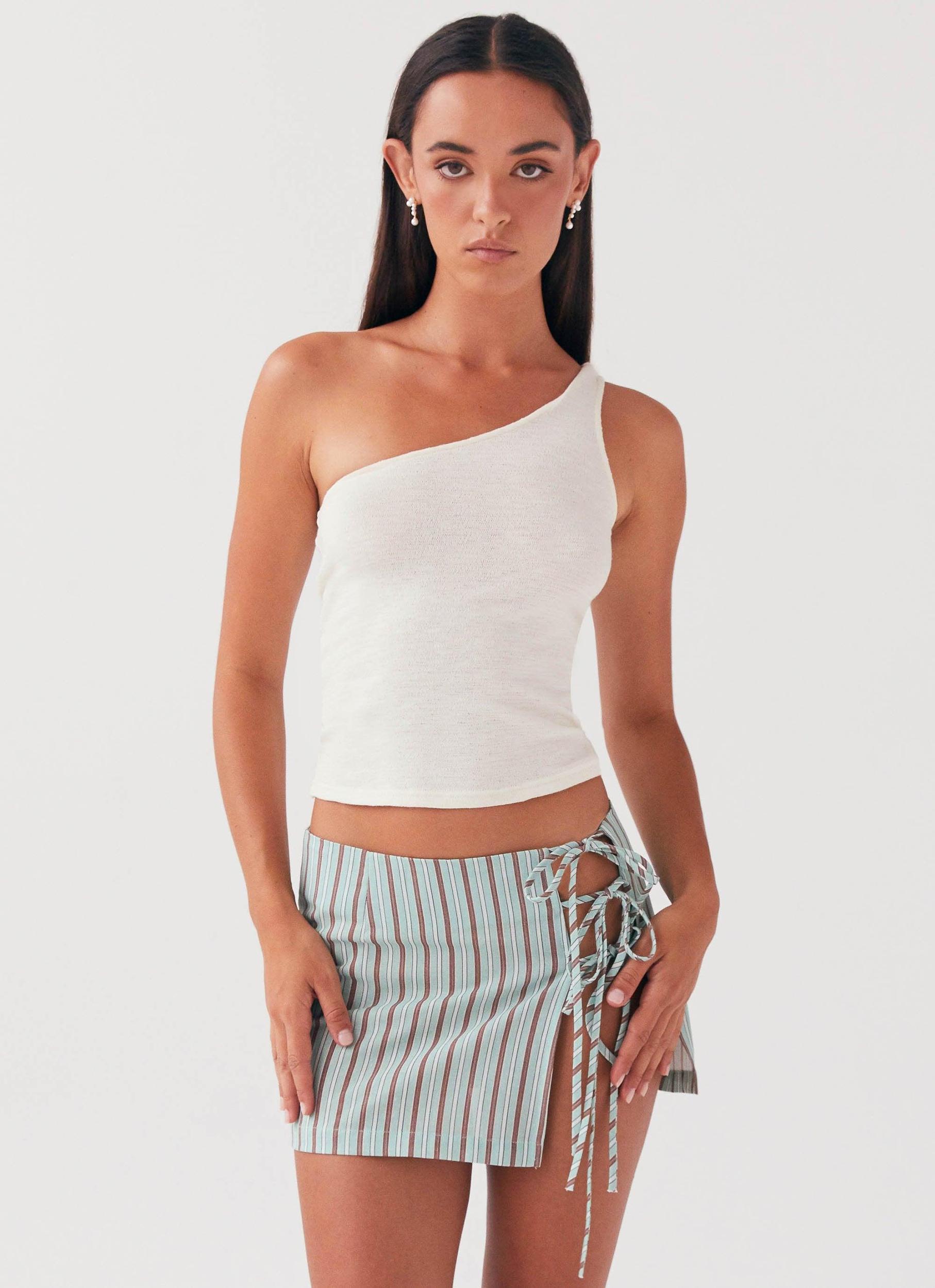 Summer Retreat Mini Skirt - Coastal Stripe Product Image