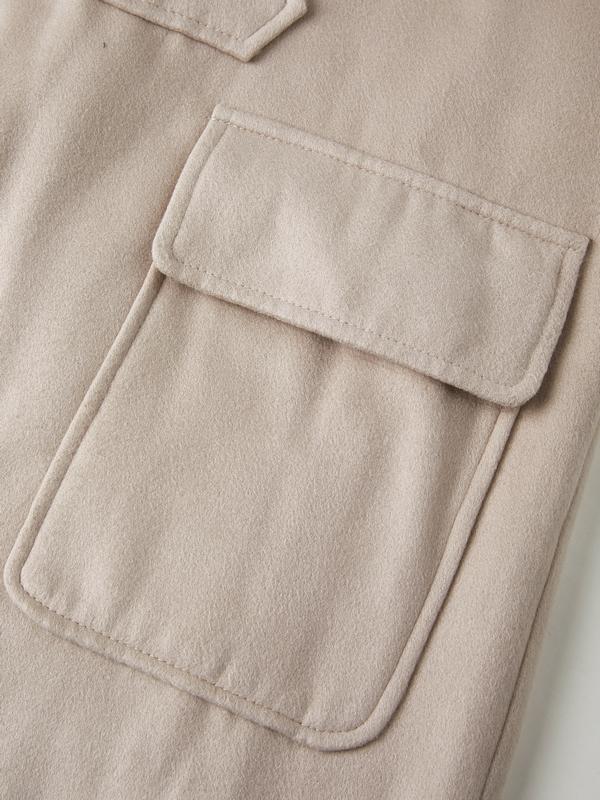 Padded Wool Blend Hooded Long Coat Product Image