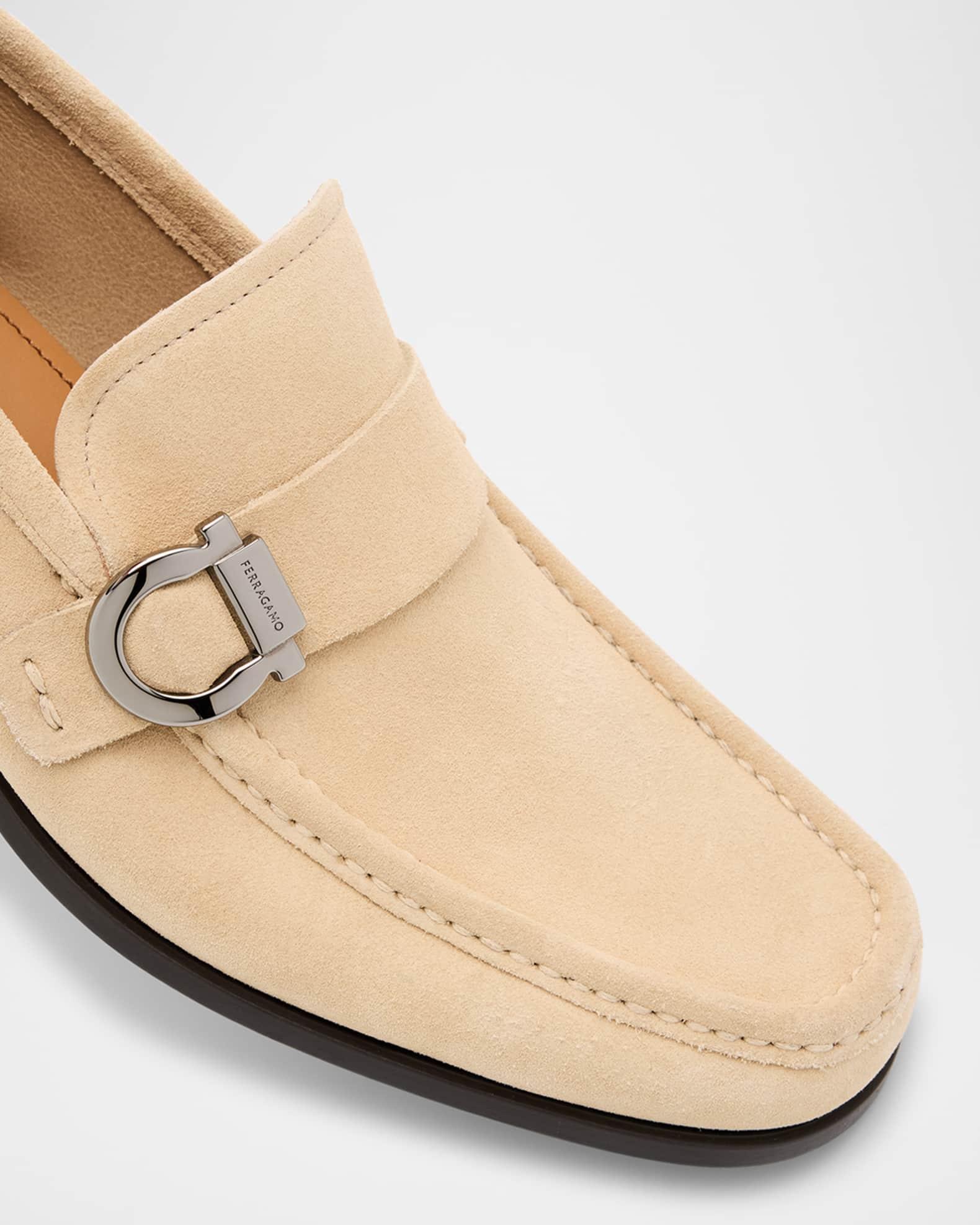Men's Caspian 2 Suede Gancini-Bit Loafers Product Image