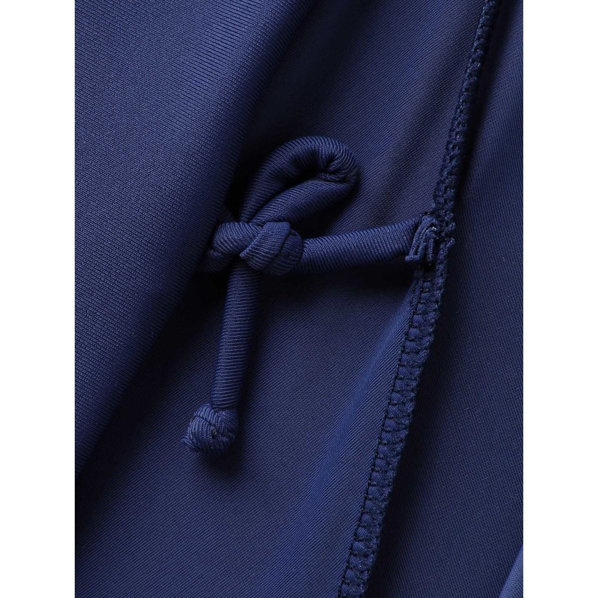 Plus Size Anti-Float Ties Pockets Swim Bottoms Women's Swimwear Indigo Beach High stretch Bodycon Mid Rise Side seam pocket Curve Swim Bottoms BloomChic 12/L Product Image